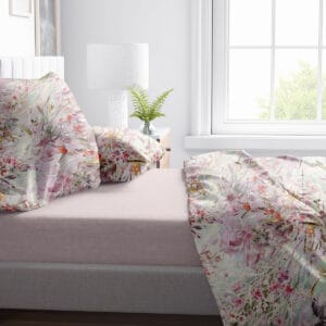 Completo lenzuola letto arredo ARCONATE in Percalle Jasmine francese